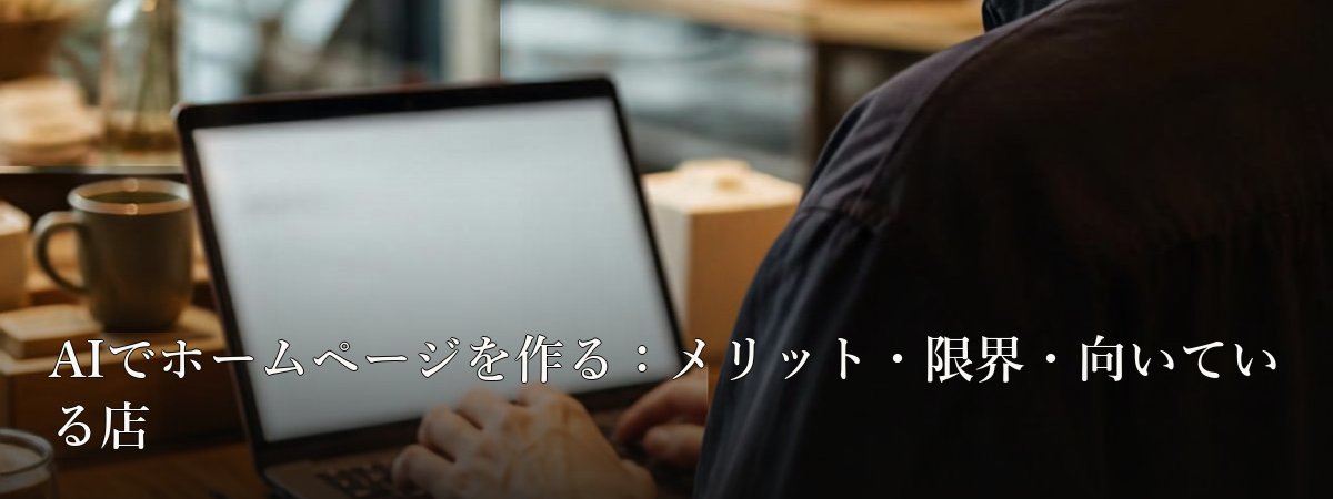 AIでホームページを作る：メリット・限界・向いている店
