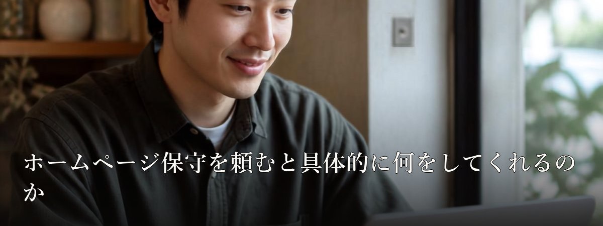 ホームページ保守を頼むと具体的に何をしてくれるのか